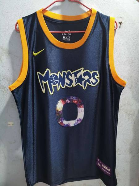 Movie Space Jam #0 Dark Blue Basketball Jersey (Stitched)